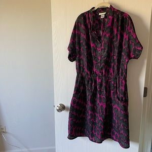 Black and pink dress